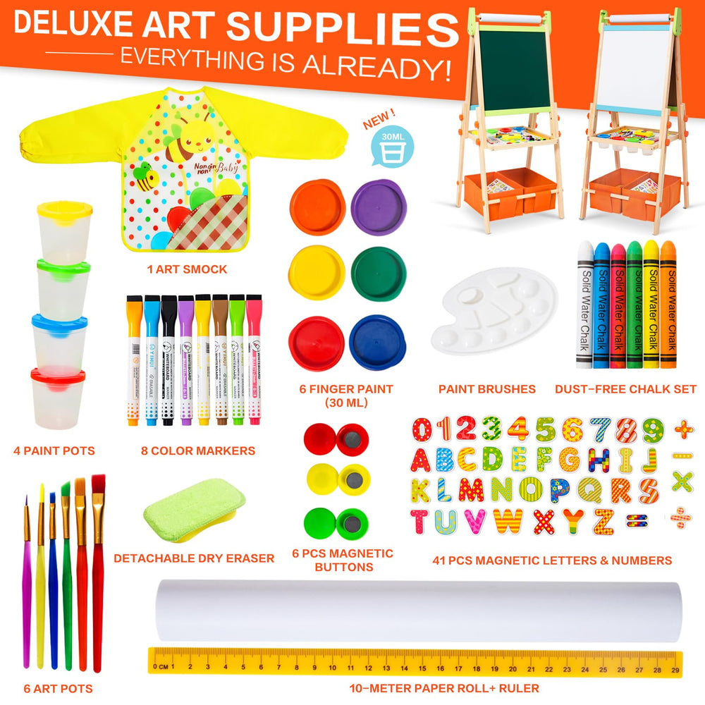 Rundad Kids Easel storage tray and bags for organization