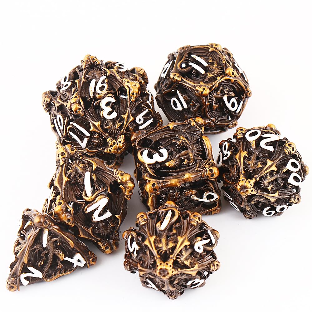 RUNDIAN gold-white letters dice set enhance legibility and visual impact