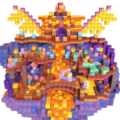 Rurvale 200Pcs magnetic blocks arranged for play and creativity.