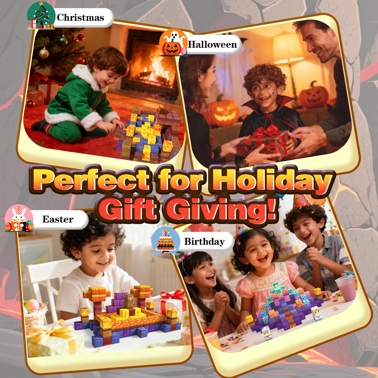 Rurvale brave heroes featured with magnetic blocks for imaginative adventures.