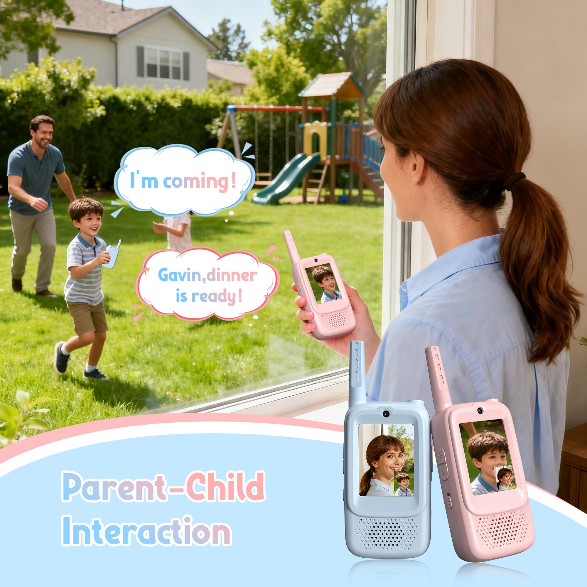 Rush Deer kids video walkie talkies with voice effects for playful interactions