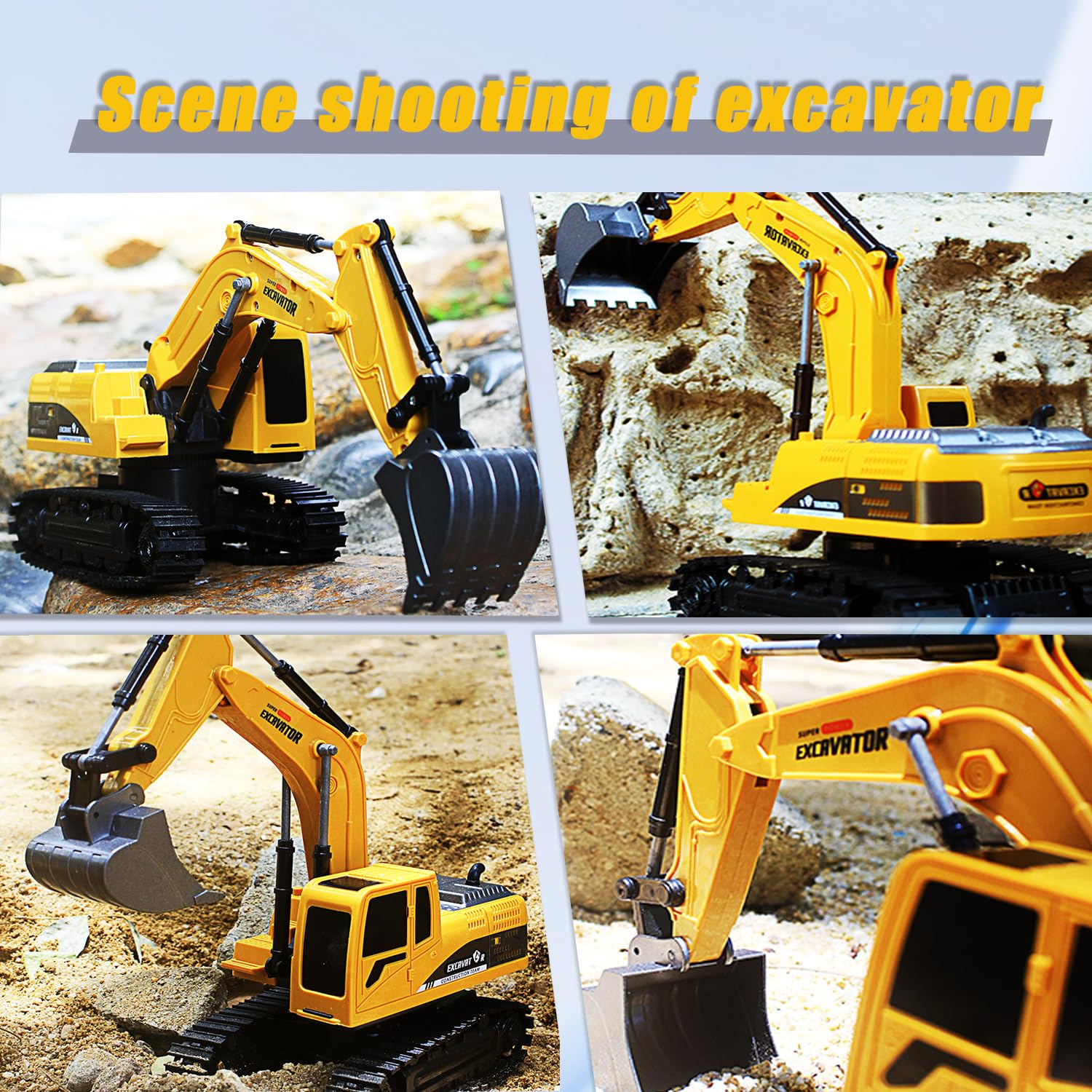 Ruutcasy remote-control excavator tracks provide stable grip across surfaces