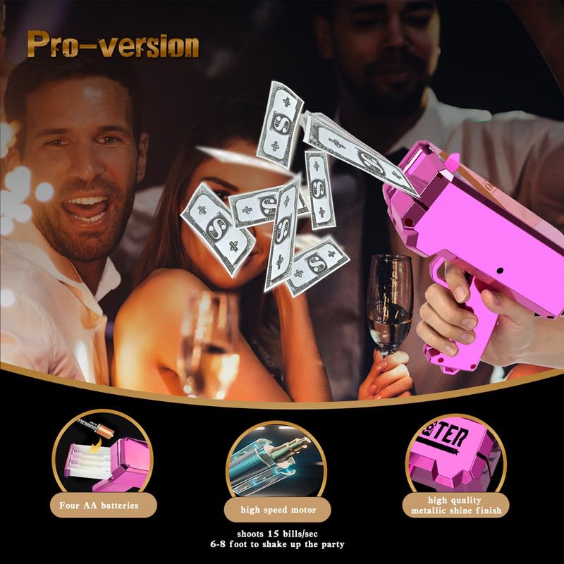 RUVINCE Money Gun includes 100 toy papers for immediate use