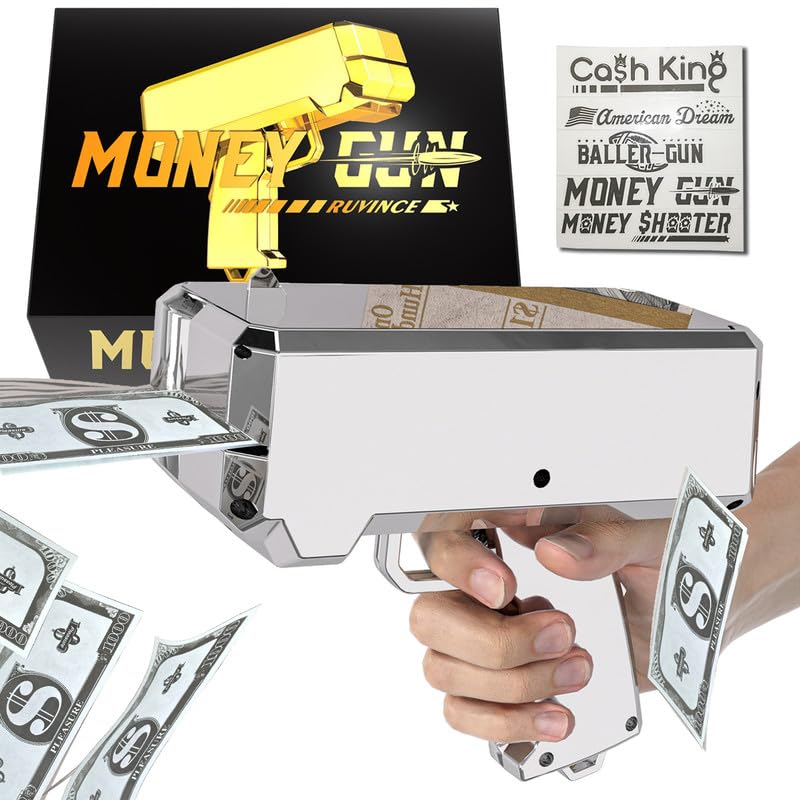 RUVINCE Money Gun shooter with a realistic look for film and party scenes