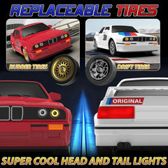 Ruxrcni drift tires set lets you switch grips for track conditions.