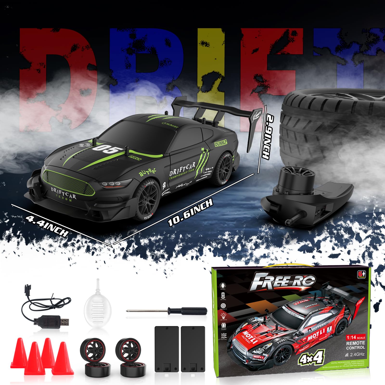 Ruxrcni gift-packaging drift car presents a vibrant party centerpiece
