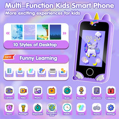 Rvwsx Kids Phone dual front and rear cameras for capturing memories