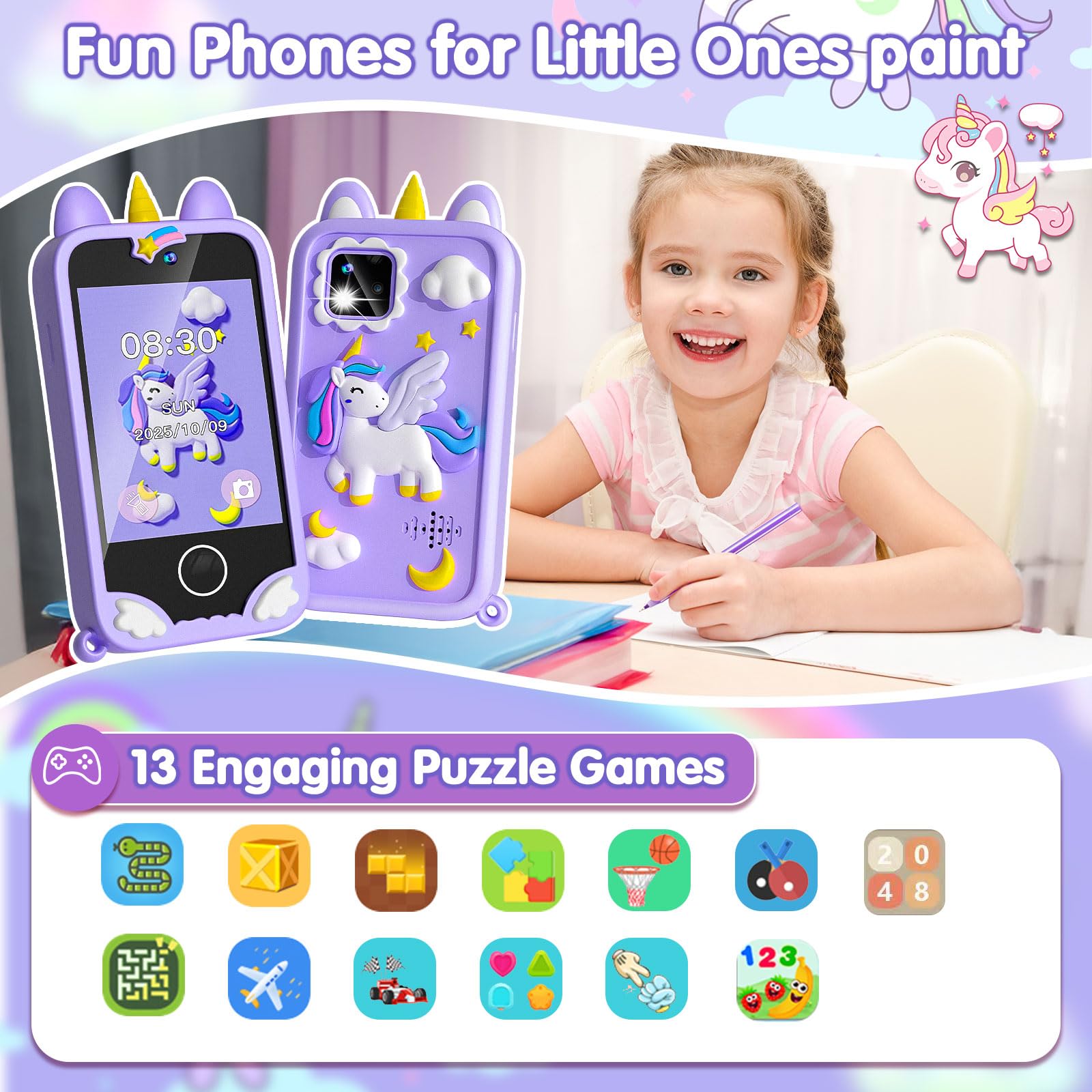 Rvwsx Kids Phone educational games collection to build thinking