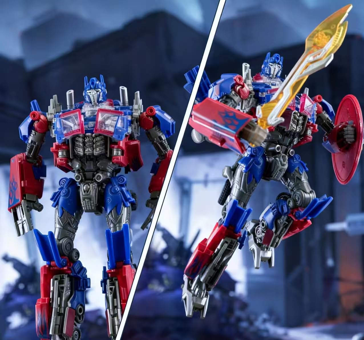 Rwbxq Deformation Robot Toy truck mode demonstrates transformable action for gameplay.