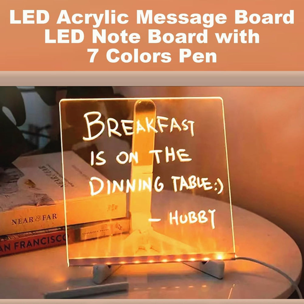 RWSEFK LED note board colors brighten workspace for planning and doodling.