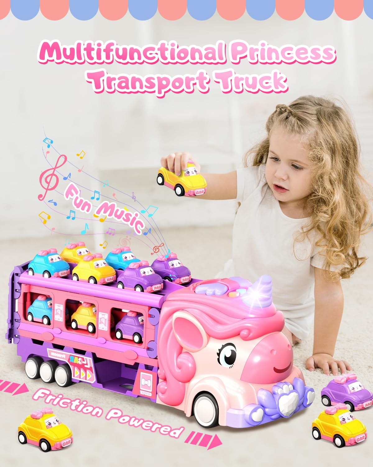 Rymtox LED lights and realistic sounds spark excitement during pretend races.