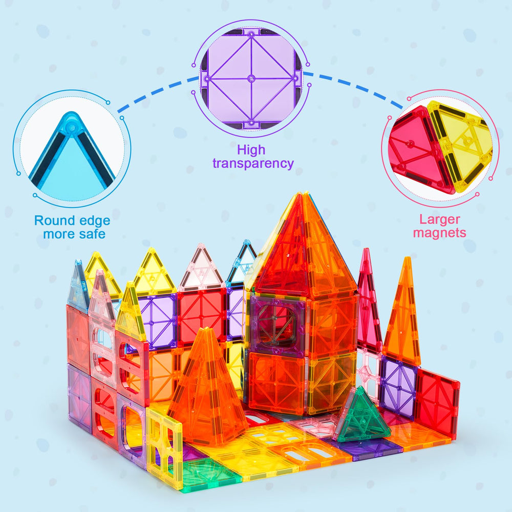 Ryoichi ABS plastic construction blocks deliver durable, safe play with rounded edges.