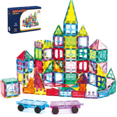 Ryoichi magnetic tiles set, 138 pieces, colorful blocks for creative building and spatial exploration.