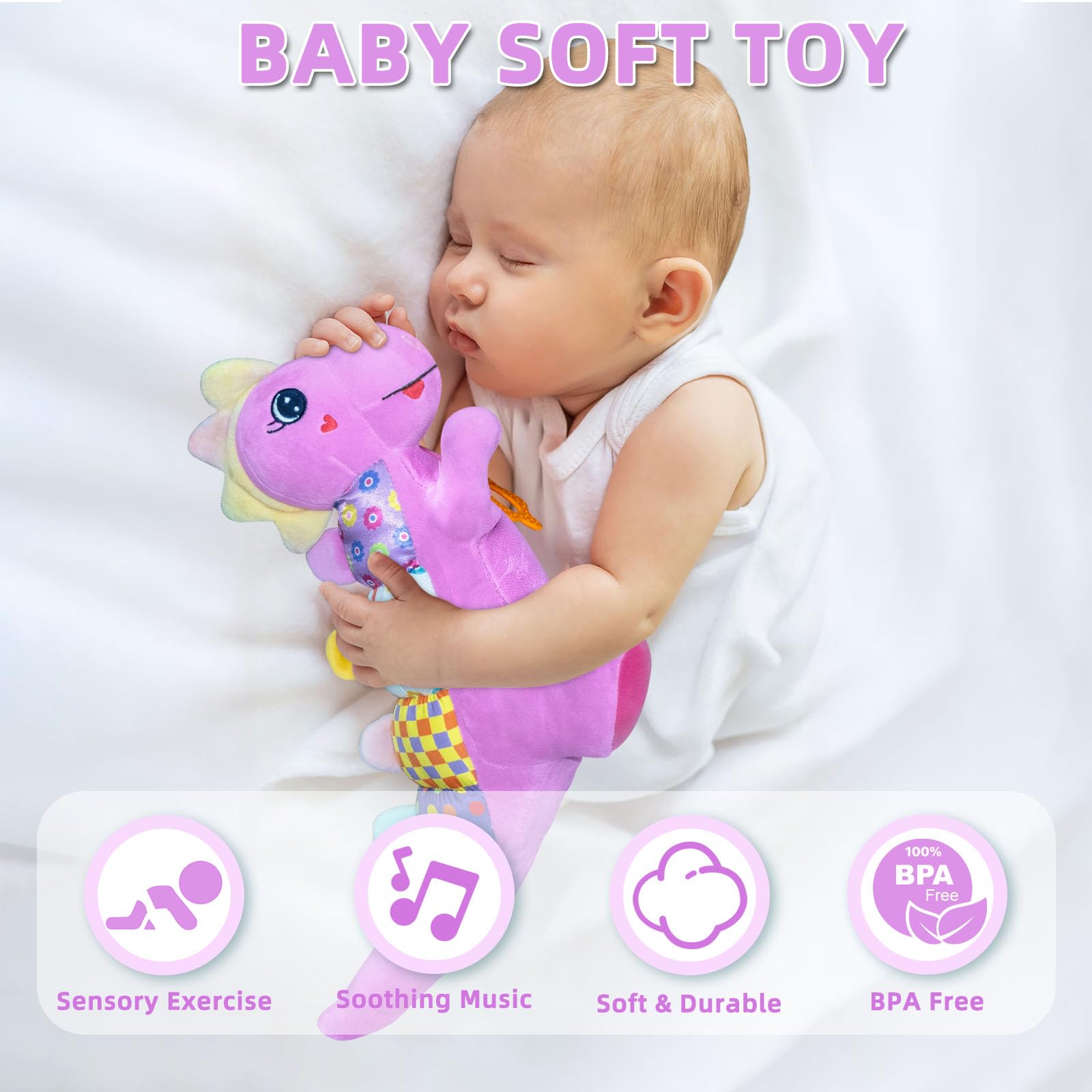 Ryotagift dino toy displays 8 colors to spark visual interest.