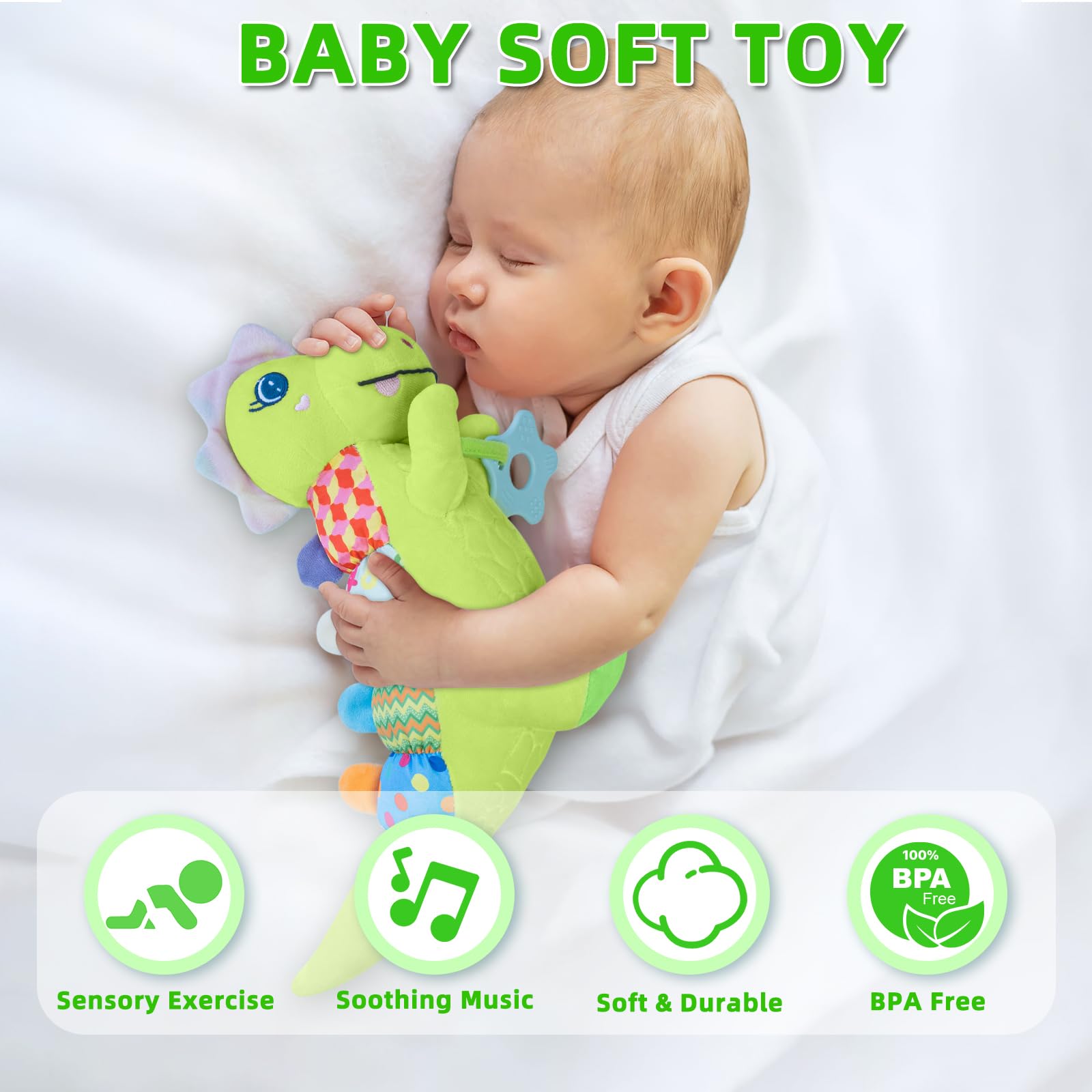 Ryotagift Baby Dino Toy teether chest provides safe relief