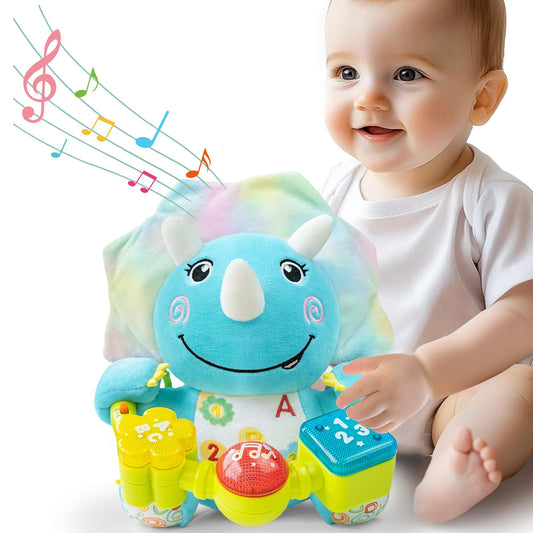 Ryotagift baby dinosaur toy with lights and music for engaging tummy time
