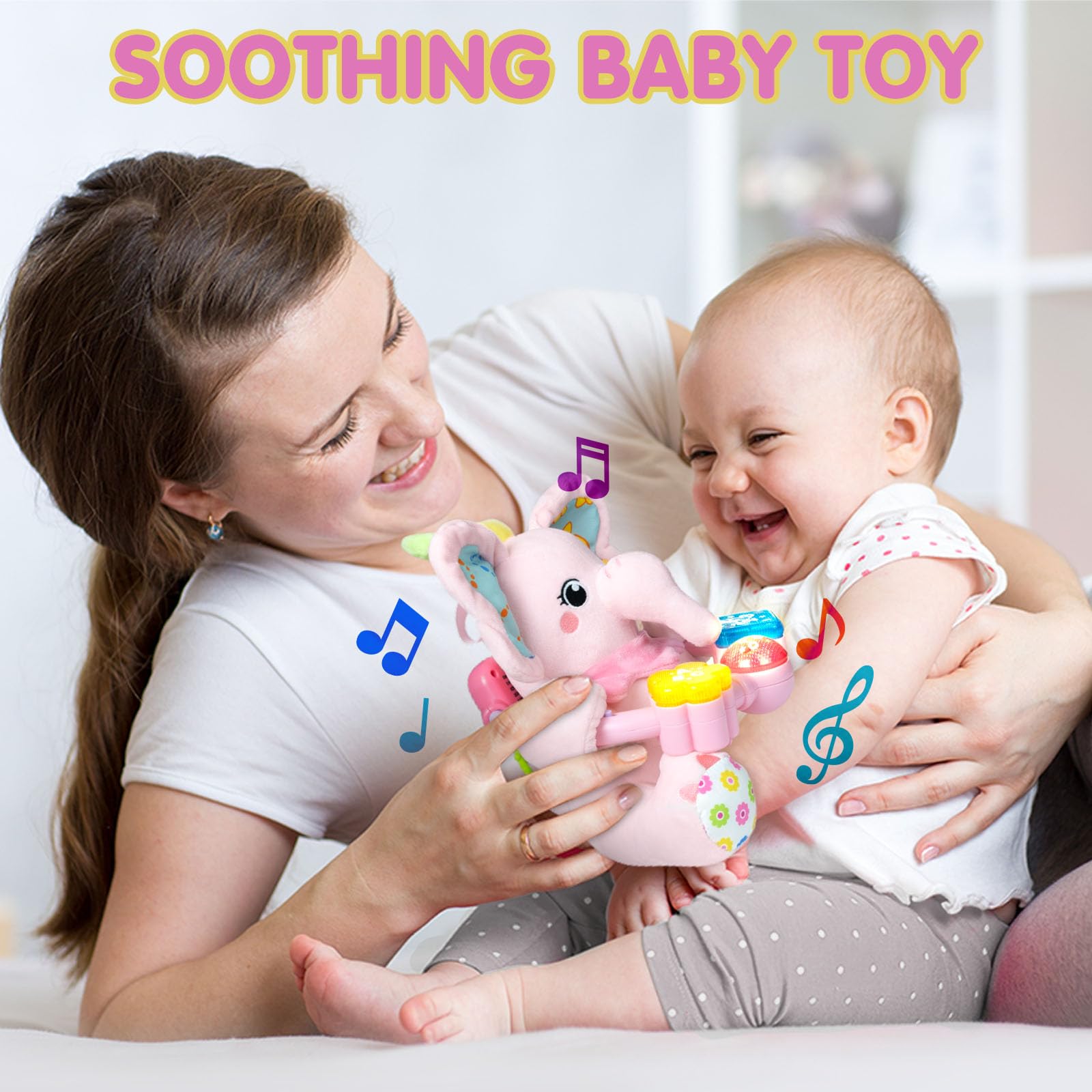 Ryotagift elephant toy pink easy-care materials support hygienic use.