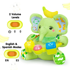 Ryotagift plush elephant toy washable surface for easy cleaning.