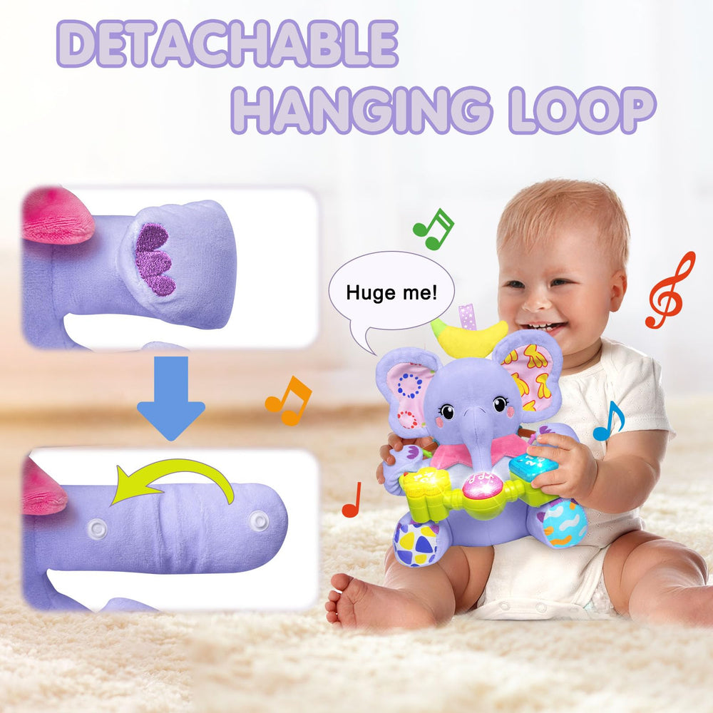 Ryotagift elephant toy soft teether helps soothe gums.