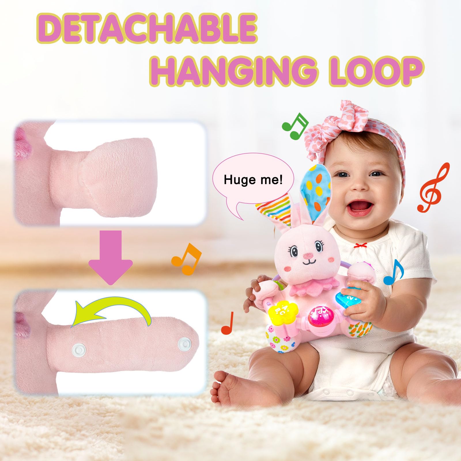 Ryotagift light-up music feature calms baby during naps and play.