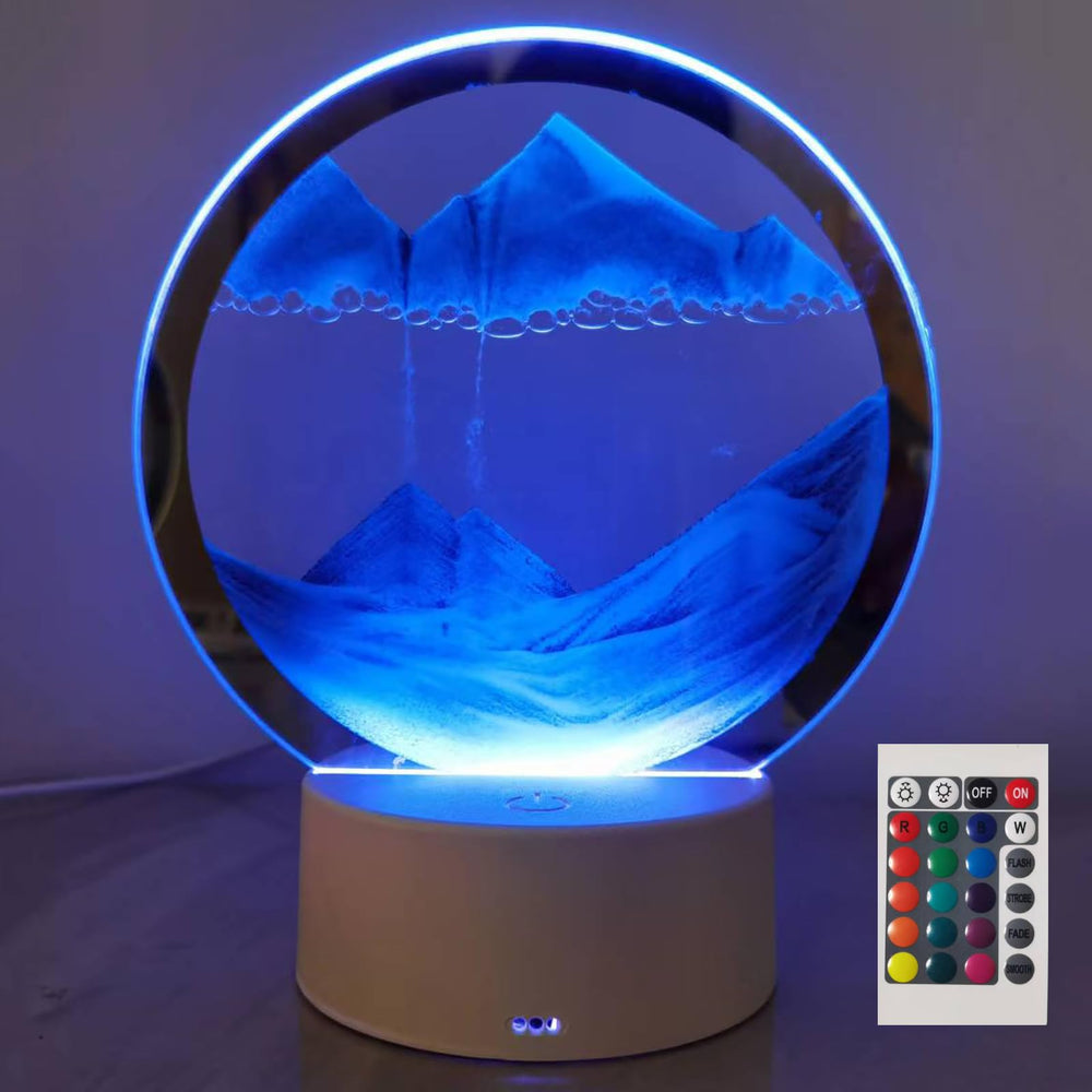 rysnwsu Moving Sand Art night display offers soothing light and motion