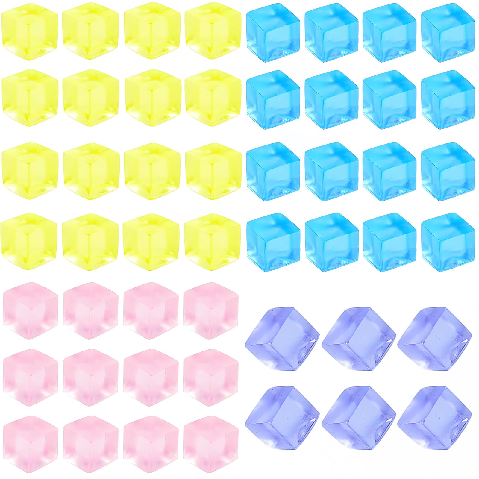 Rytopt 50pcs stress balls cubes multicolor front view for quick stress relief at work