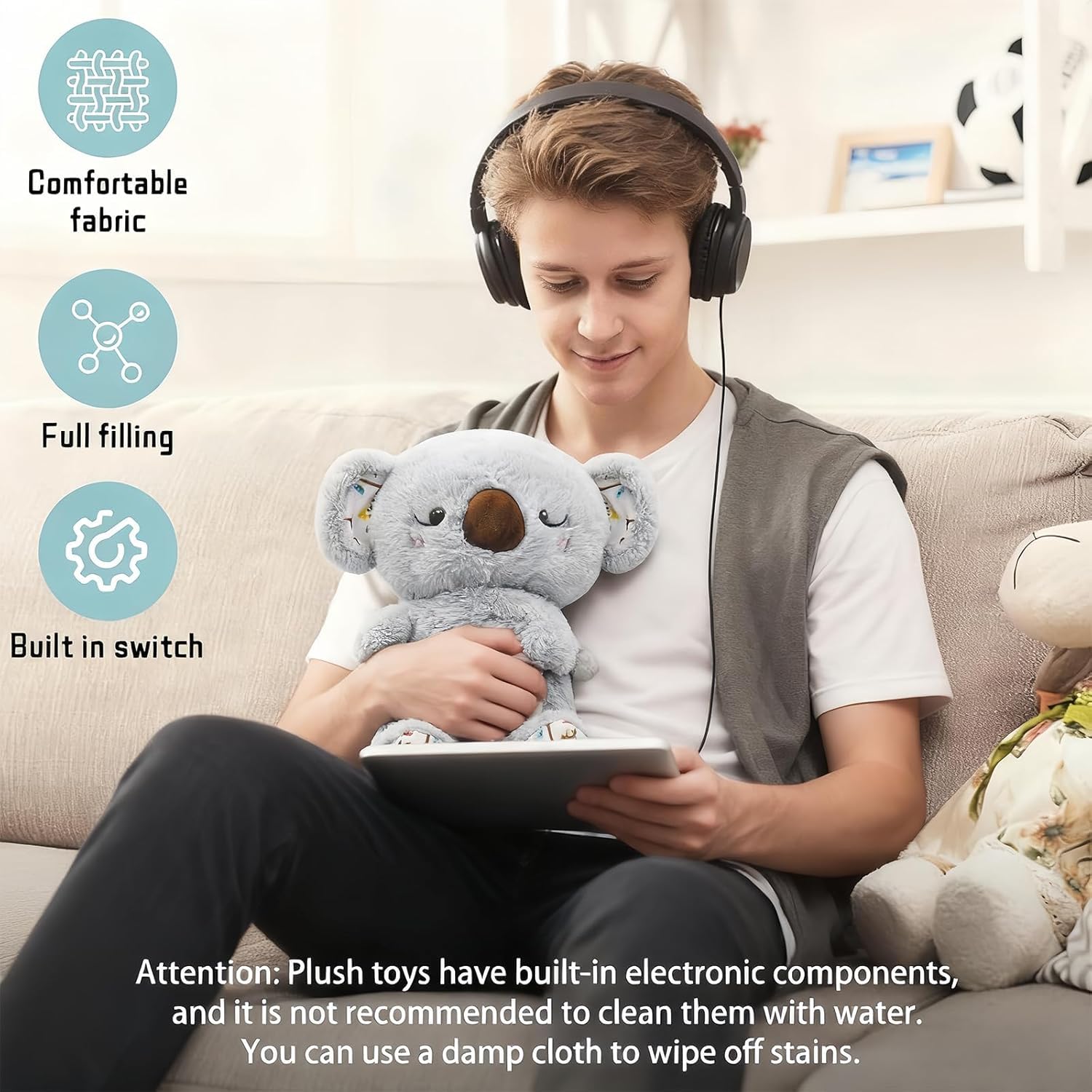 Rytopt rhythmic breathing motion with lights helps create a soothing bedtime ambiance.