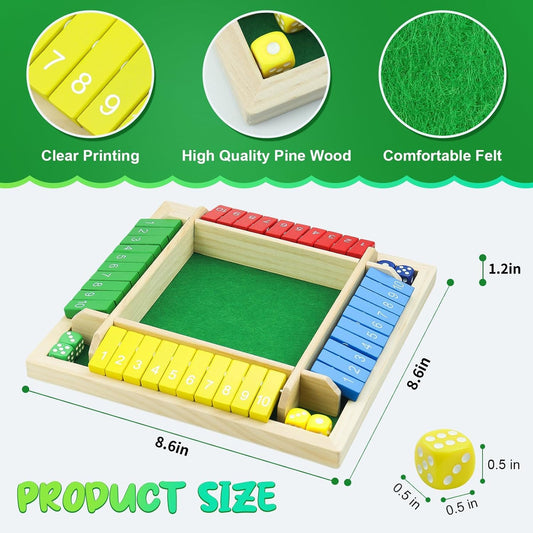 Rytopt Shut The Box dice tray with lid for portable gameplay on trips.