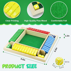 Rytopt Shut The Box dice tray with lid for portable gameplay on trips.