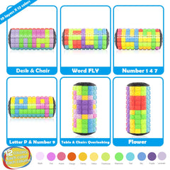 R.Y.TOYS 12-color cube pieces offer visual variety for patterns.