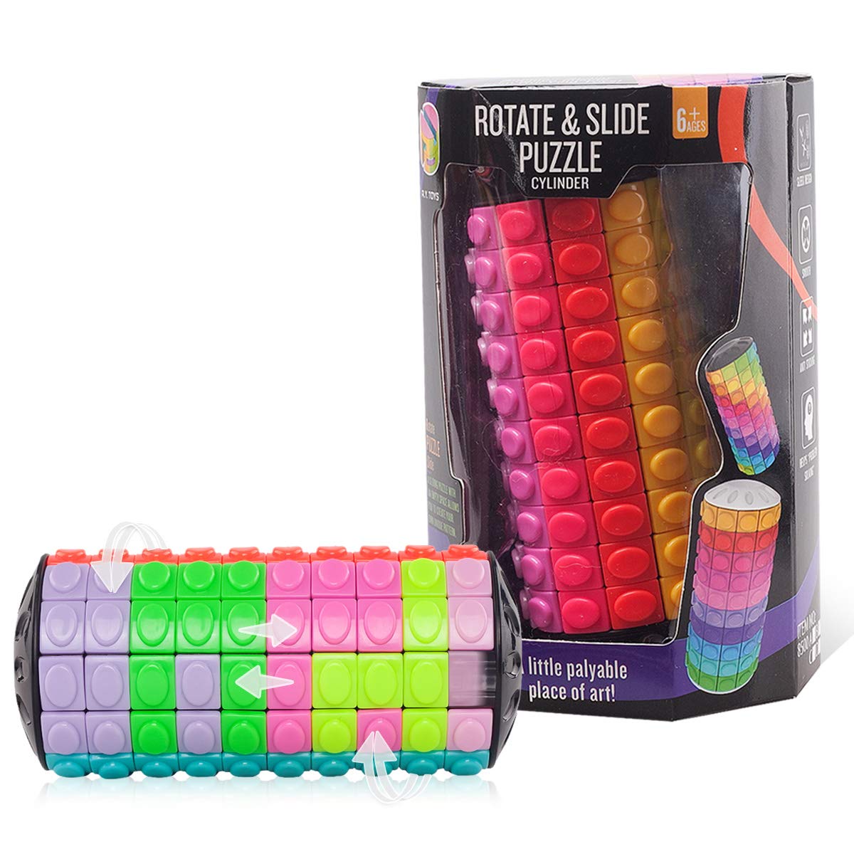 R.Y.TOYS rotate-and-slide puzzle design engages focus and dexterity.