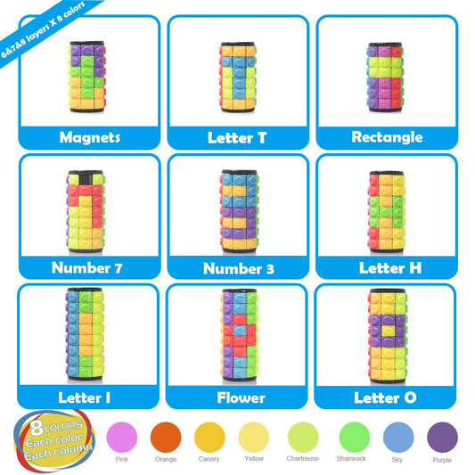 R.Y.TOYS rotate-and-slide cube with 7 layers delivers smooth movement for concentration.