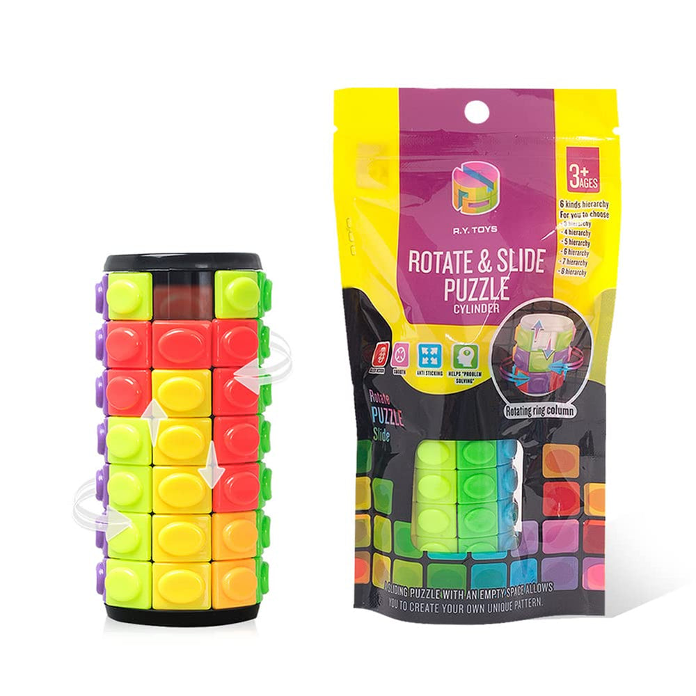 R.Y.TOYS rotate-slide puzzle with eight colors for vibrant, engaging play