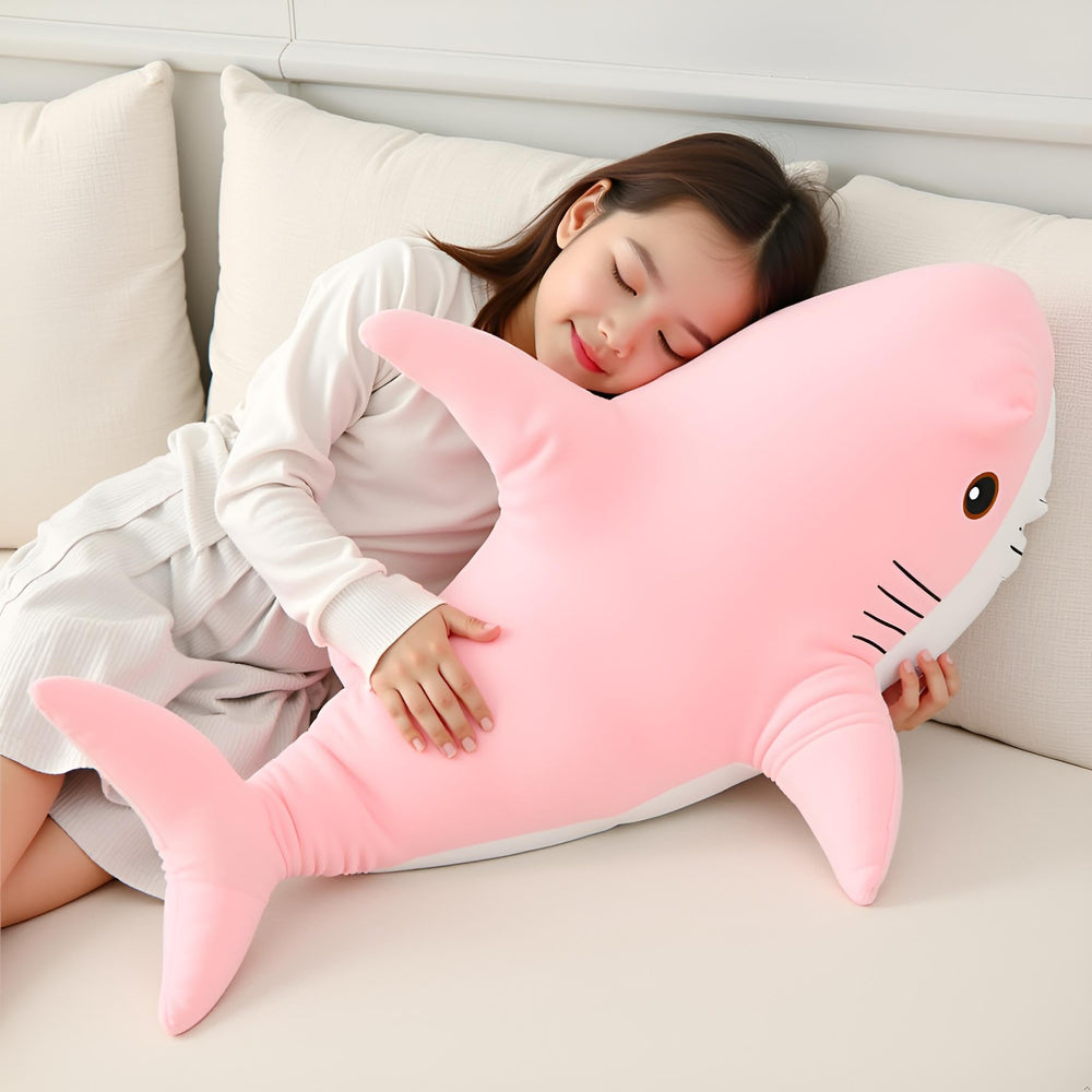 Ryttir giant shark details dorsal fin and toothy grin for room decor