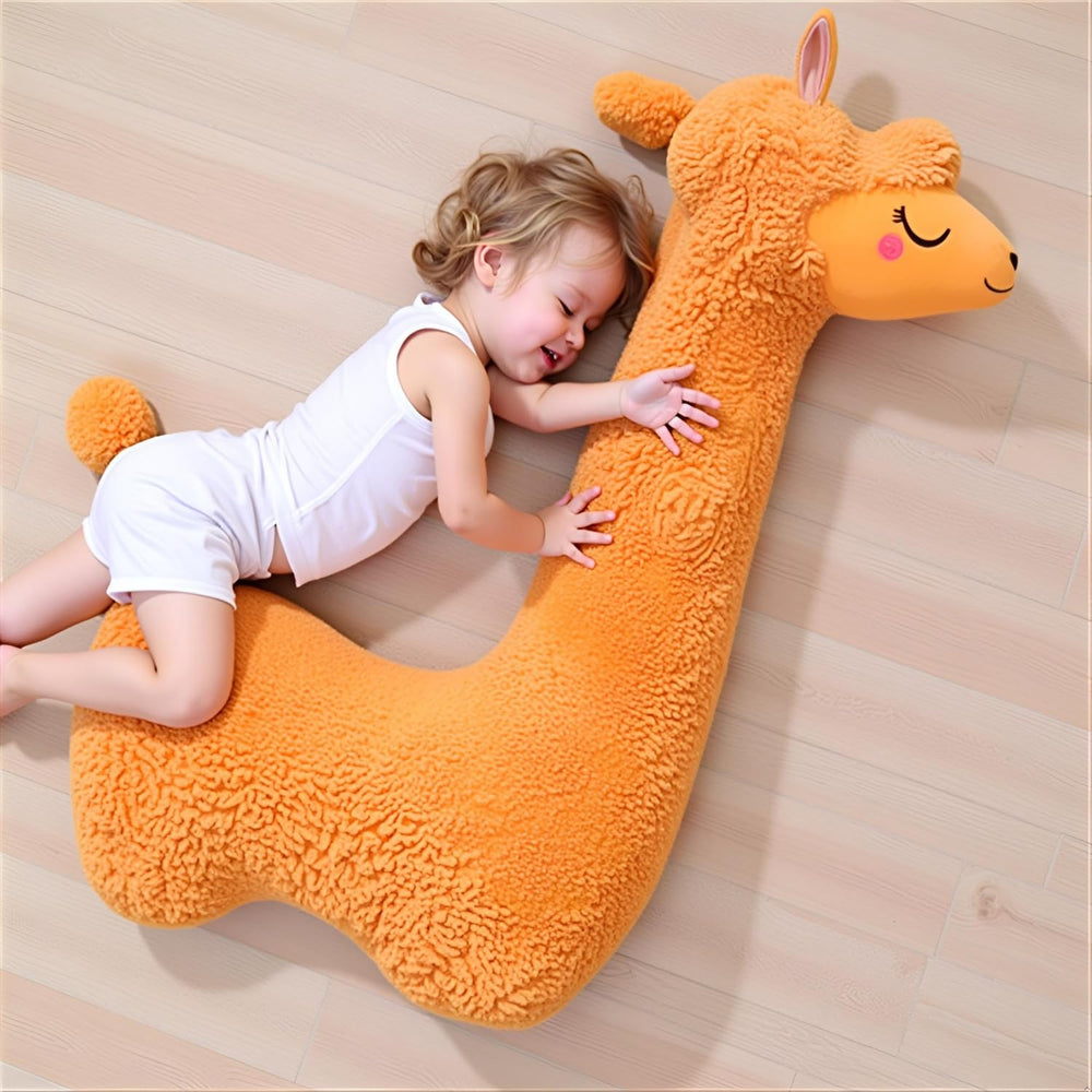 Ryttir llama body pillow close-up shows plush, hug-ready material.