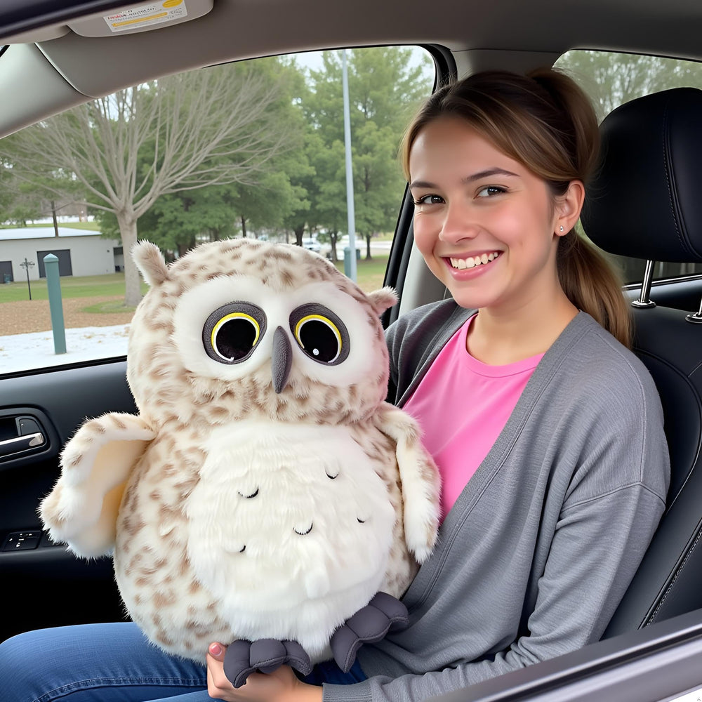 Ryttir snowy owl plush is gift-ready for kids and grown-ups.
