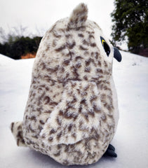 Ryttir snowy owl plush with fluffy wings supports hug-worthy play and display.