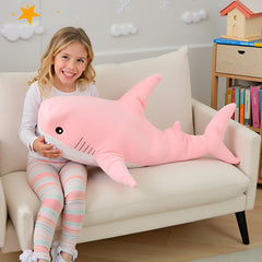 Ryttir stain-resistant shark plush elevates kids' rooms and messes