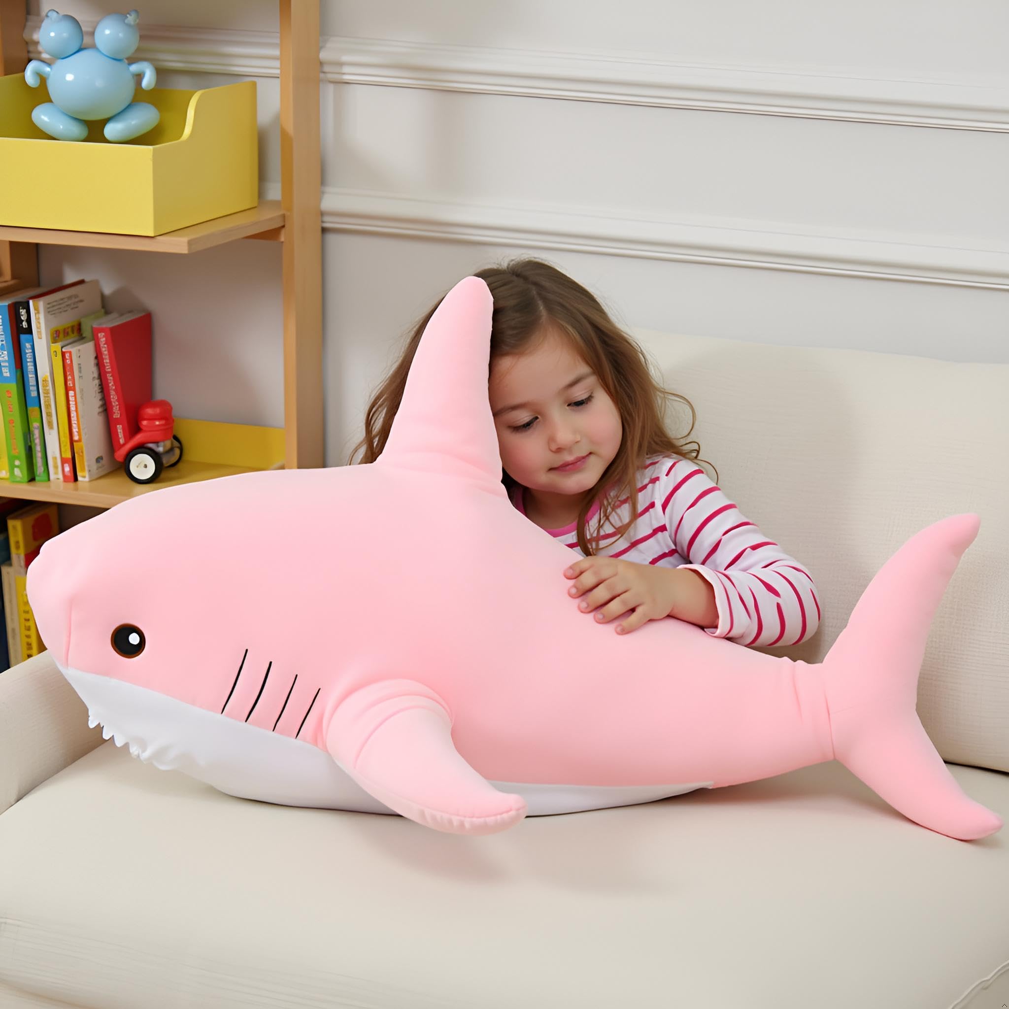 Ryttir ultra-soft shark pillow for comfy lounging and naps