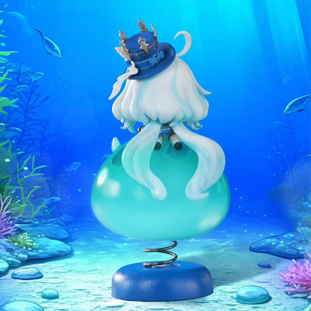 RZAHUAHU Furina figure features spring action for playful jumps.