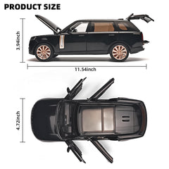 RZAPE diecast Land Rover trunk open for exploring interior space.