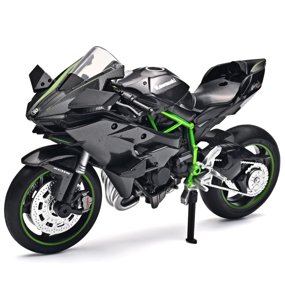 RZAPE Kawasaki H2R die-cast model with steerable front wheel for interactive display