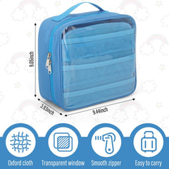 RZYLKA carrying case blue back view shows portable, durable construction.