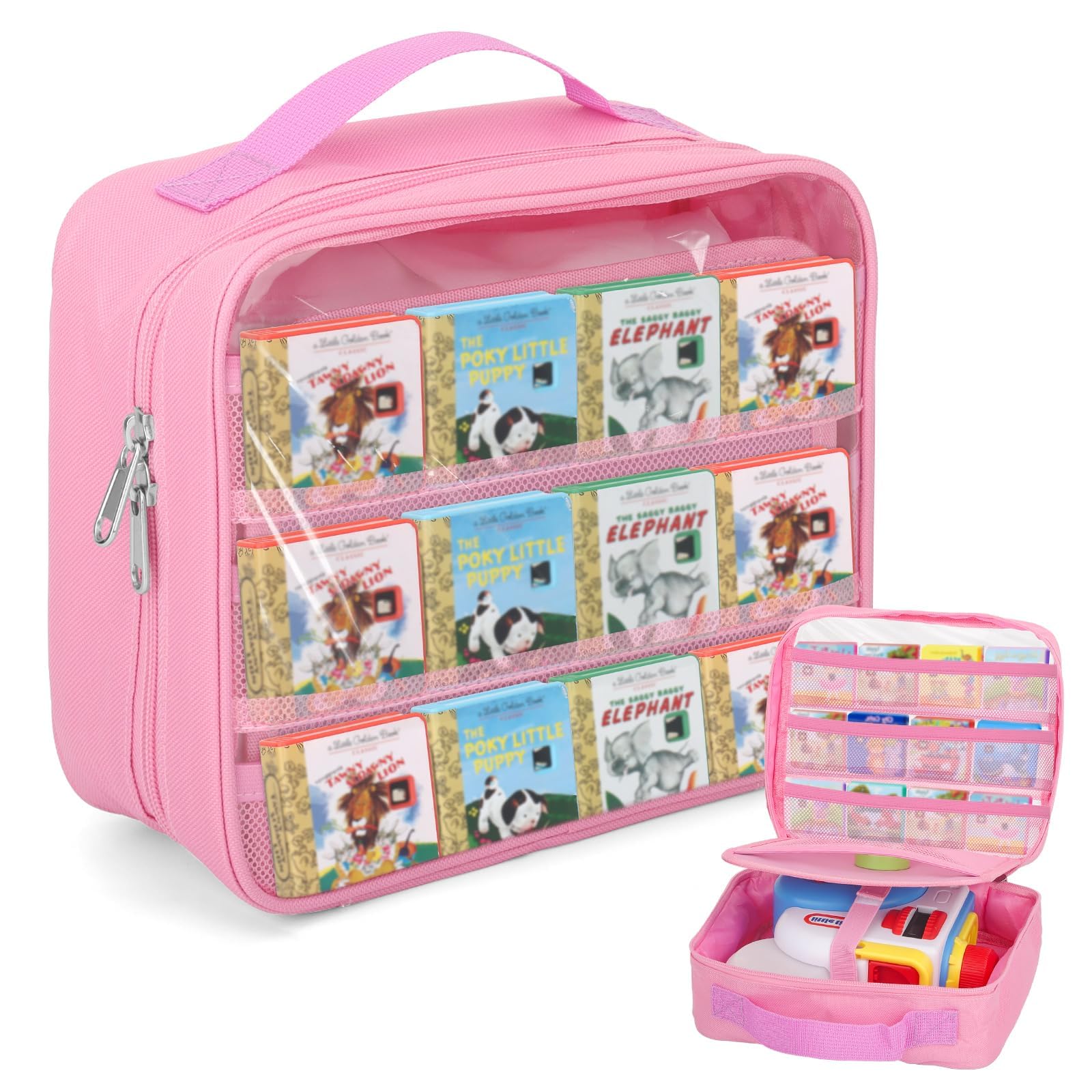 RZYLKA pink carrying case front view for Dream Machine storage and playtime