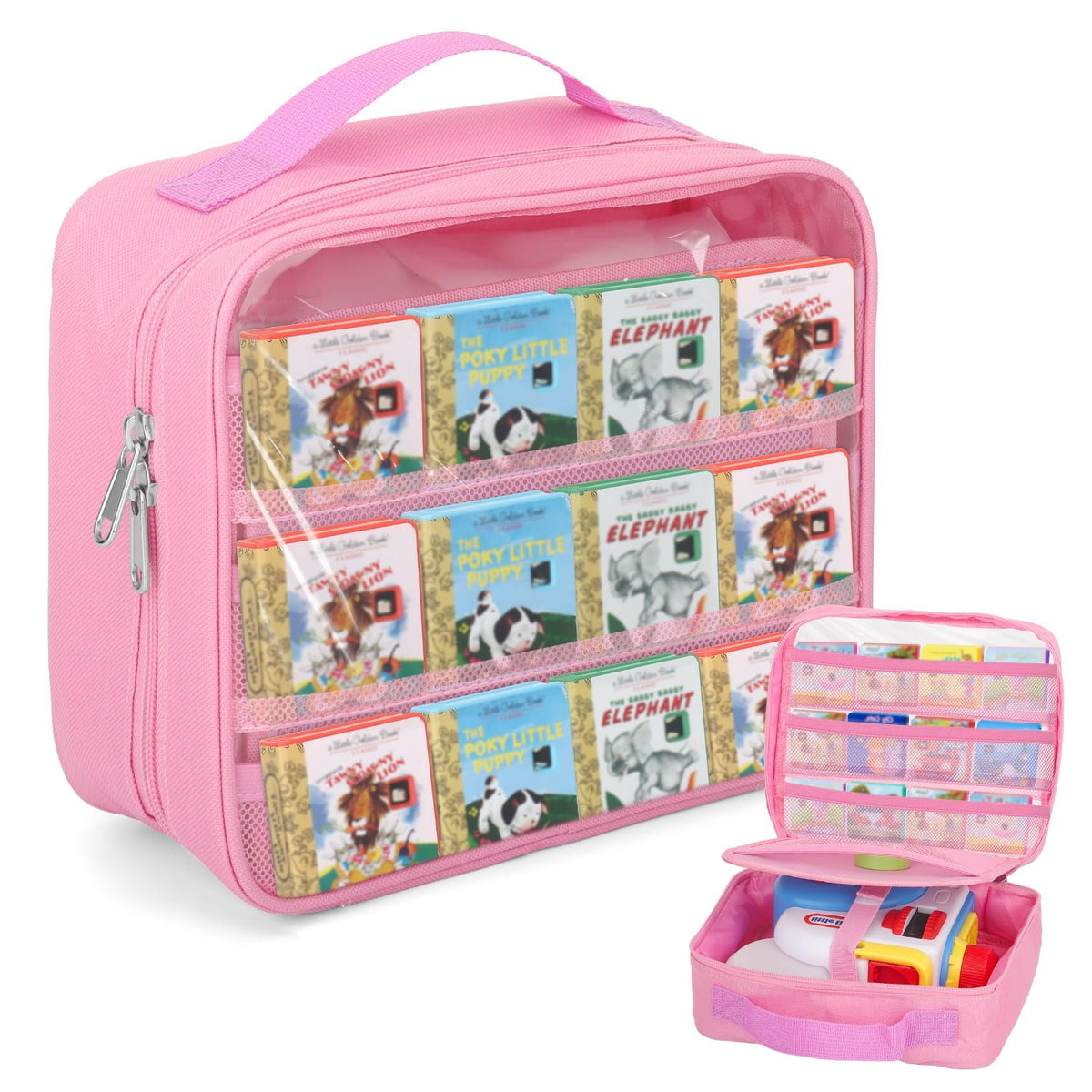 RZYLKA pink carrying case front view for Dream Machine storage and playtime