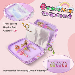 RZYLKA case open reveals crystal-clear binder sleeves for outfits