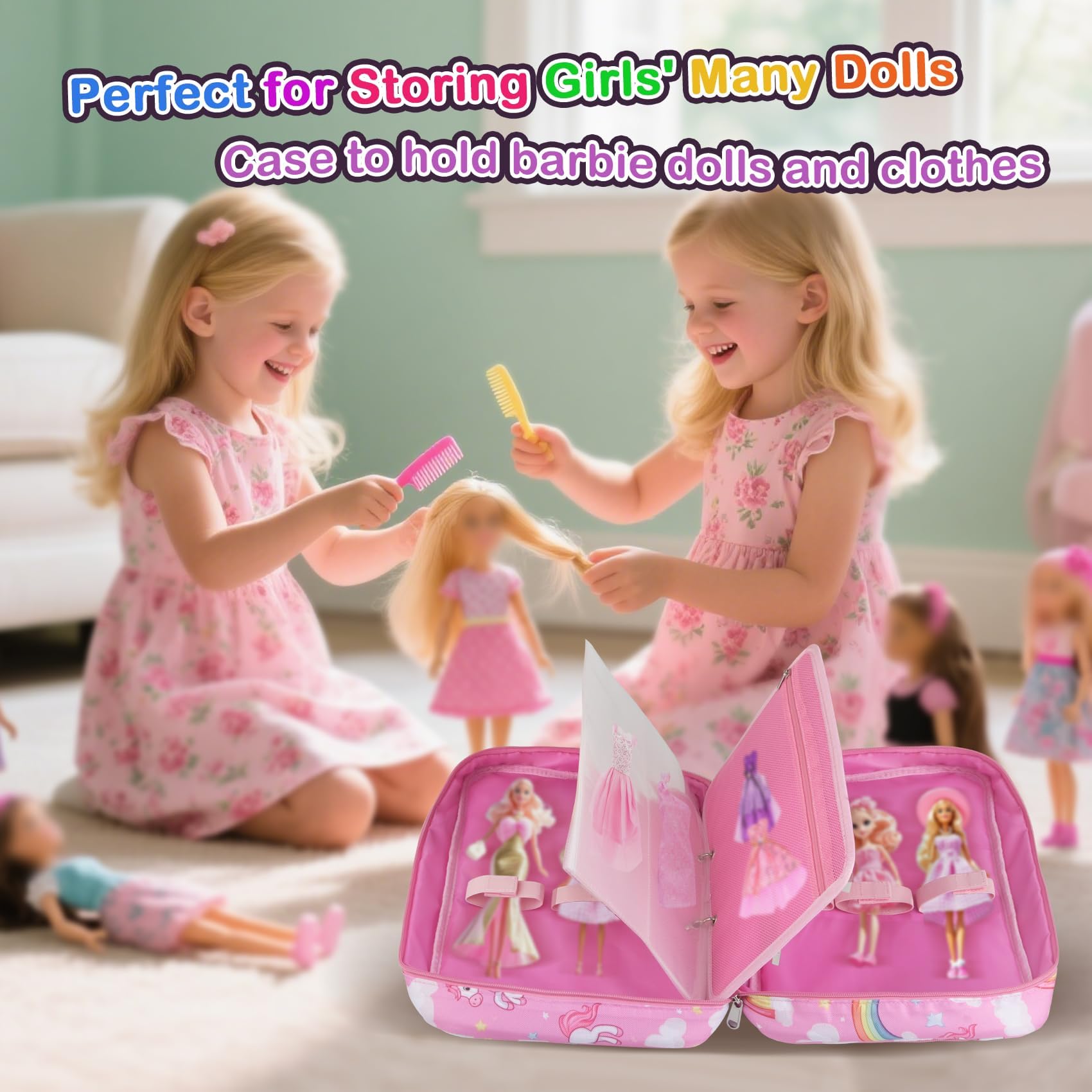 RZYLKA two-way zipper enables quick access to doll gear.