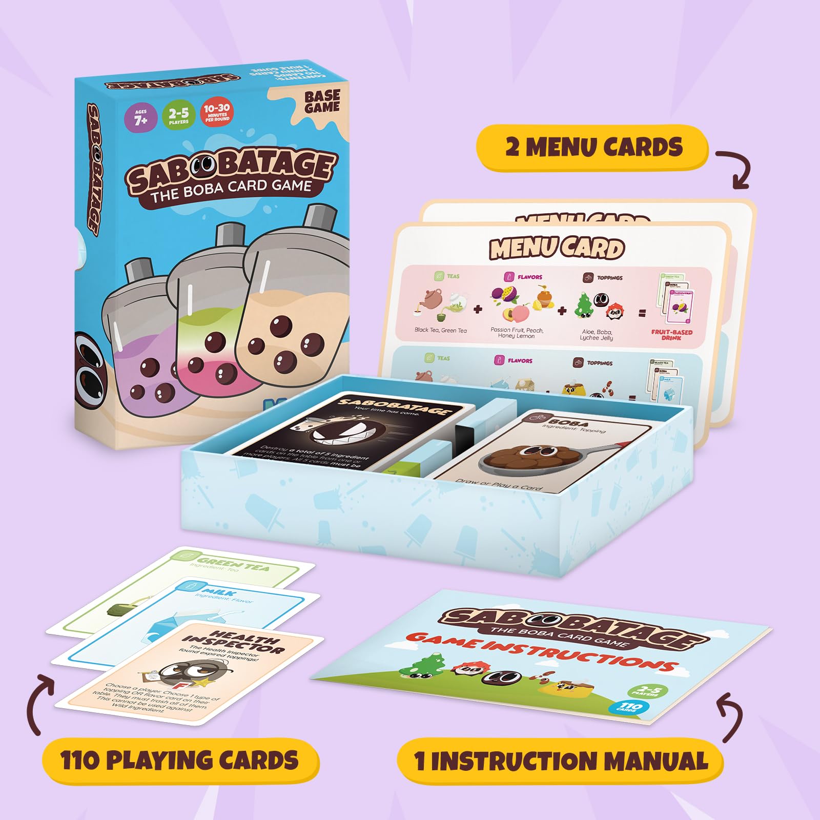 Sabobatage supports mixed ages for lively game nights and laughs.
