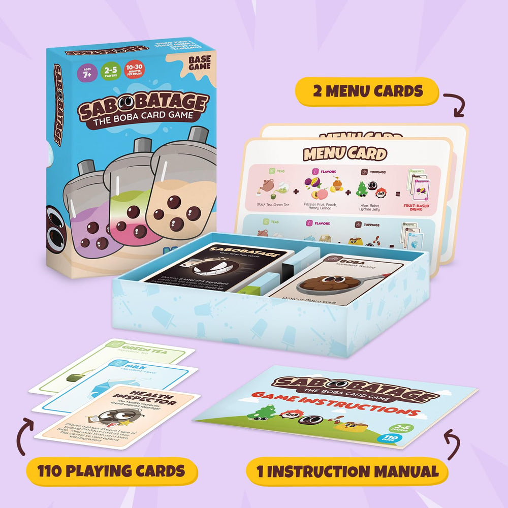 Sabobatage supports mixed ages for lively game nights and laughs.