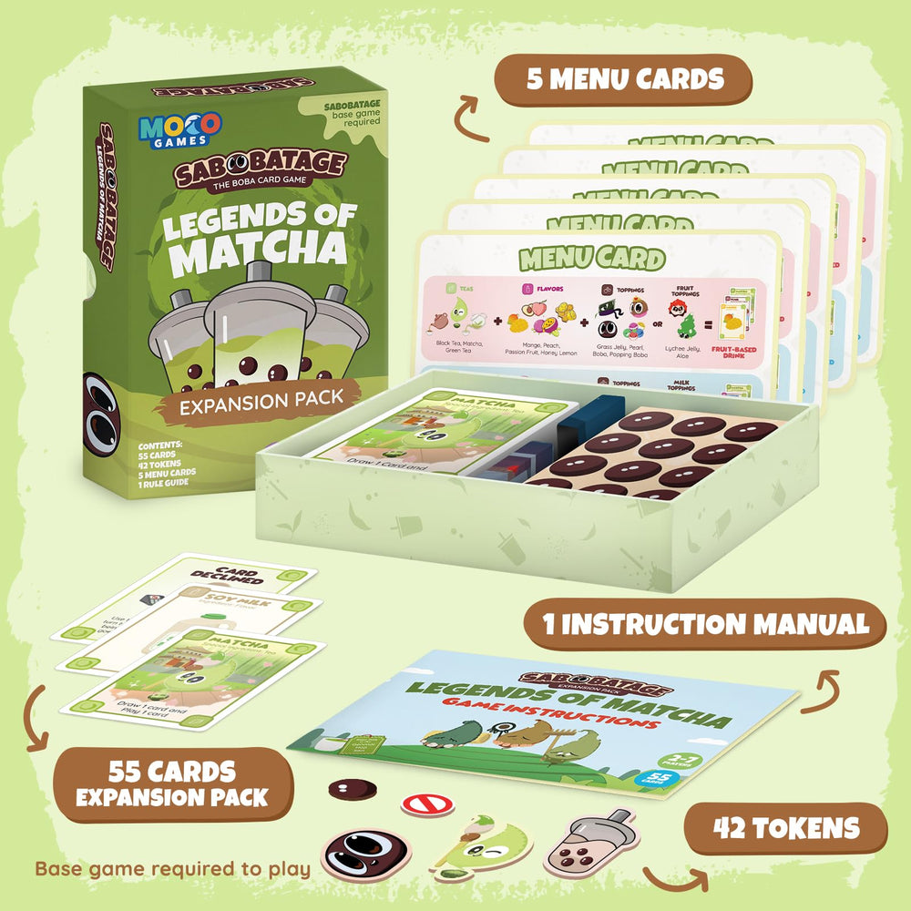 Sabobatage Legends of Matcha instruction manual guides setup in minutes